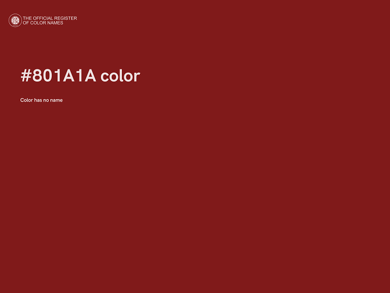 #801A1A color image