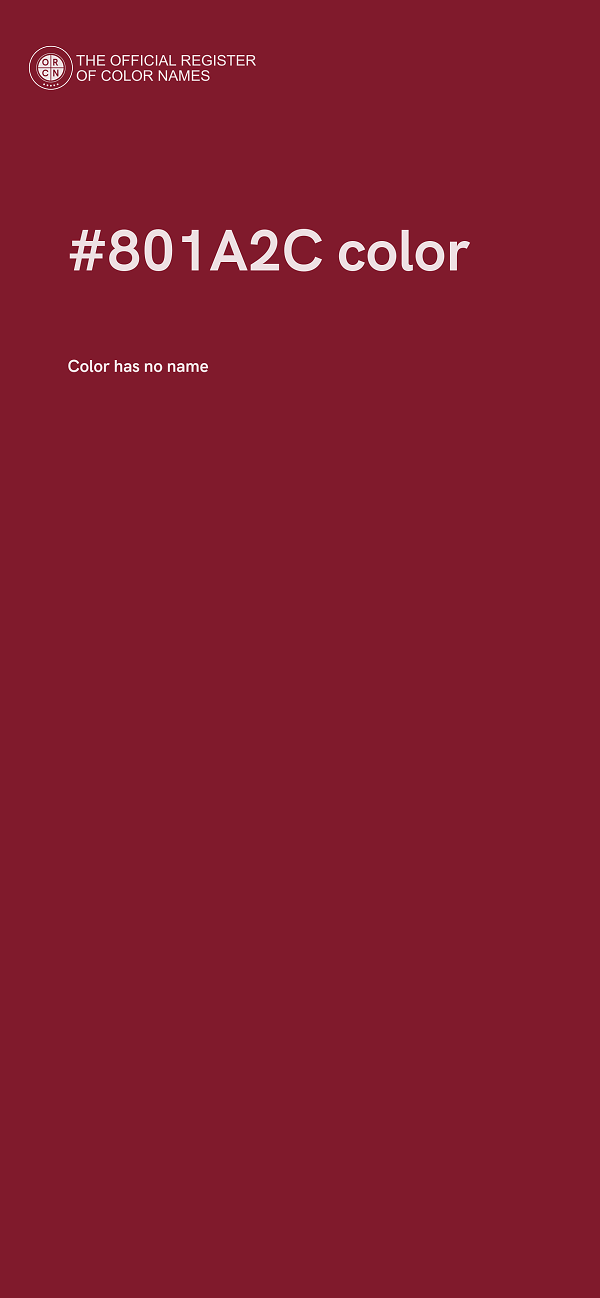 #801A2C color image