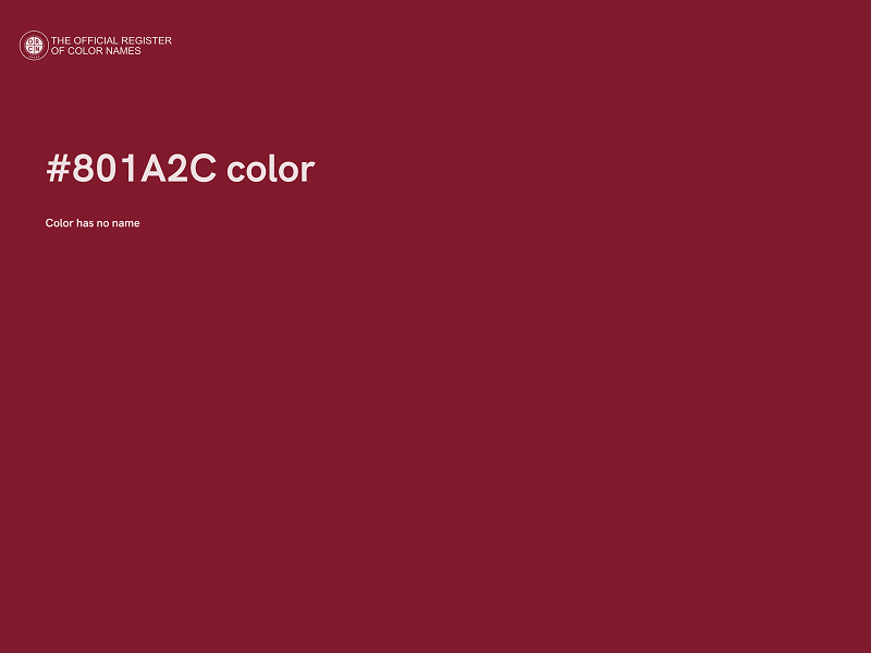 #801A2C color image
