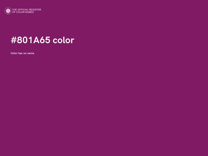 #801A65 color image
