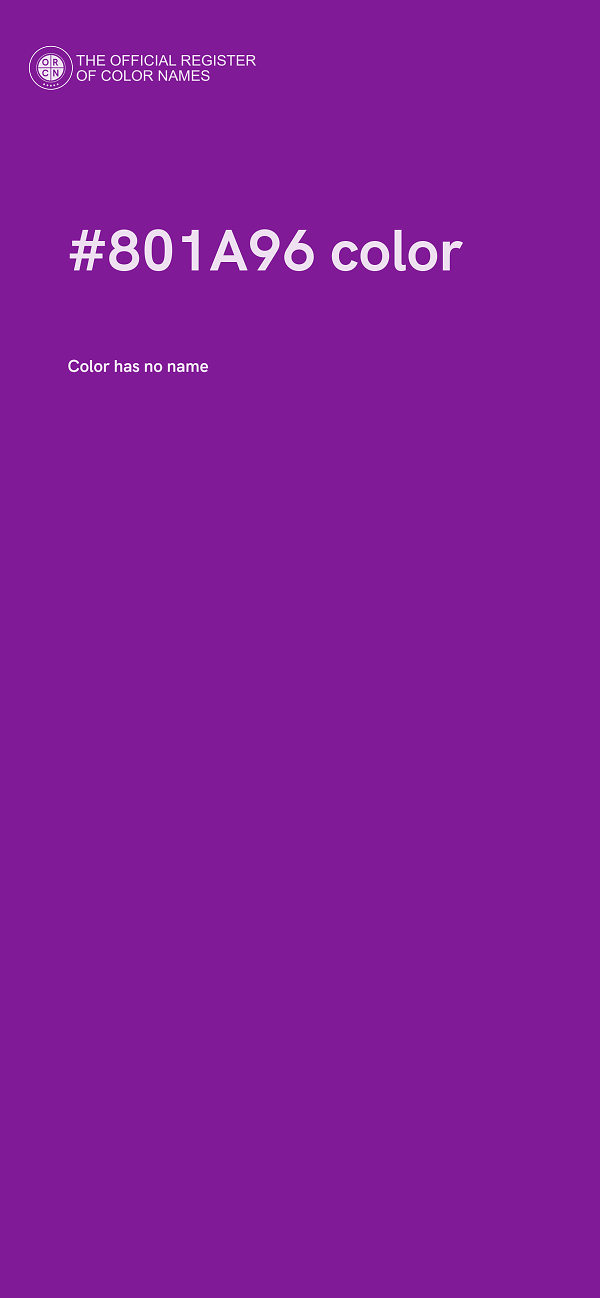 #801A96 color image