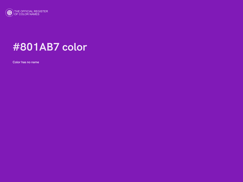 #801AB7 color image