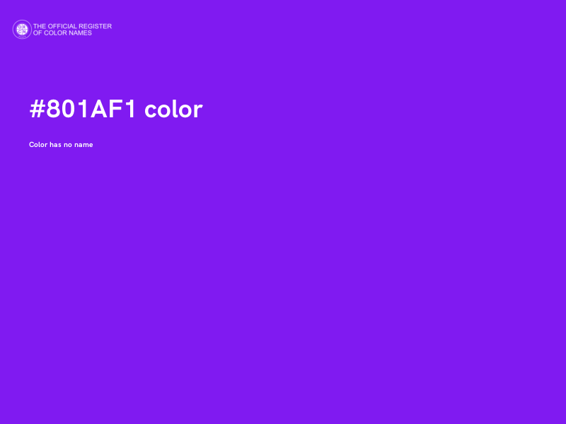 #801AF1 color image