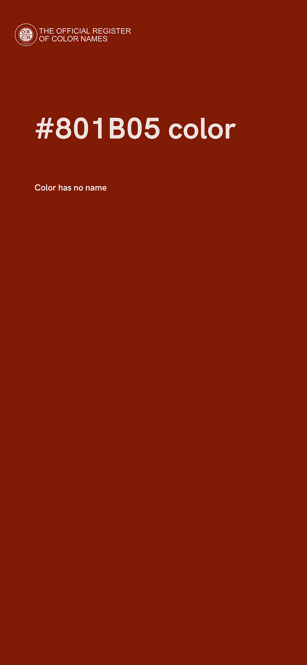 #801B05 color image