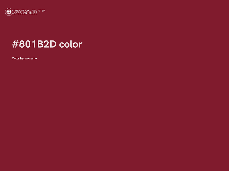 #801B2D color image