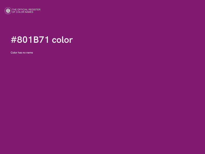 #801B71 color image