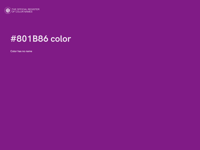 #801B86 color image