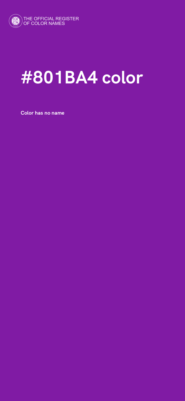 #801BA4 color image