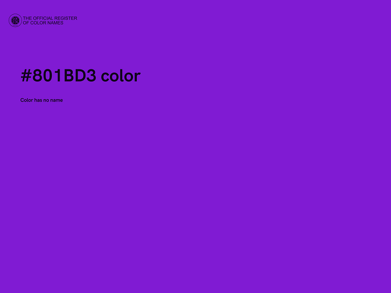 #801BD3 color image
