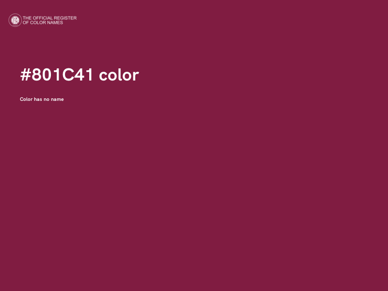 #801C41 color image