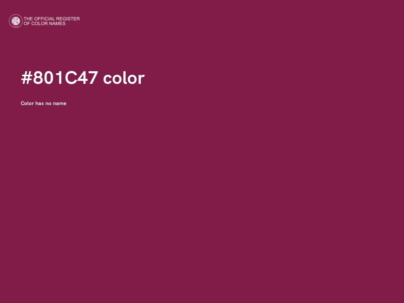 #801C47 color image