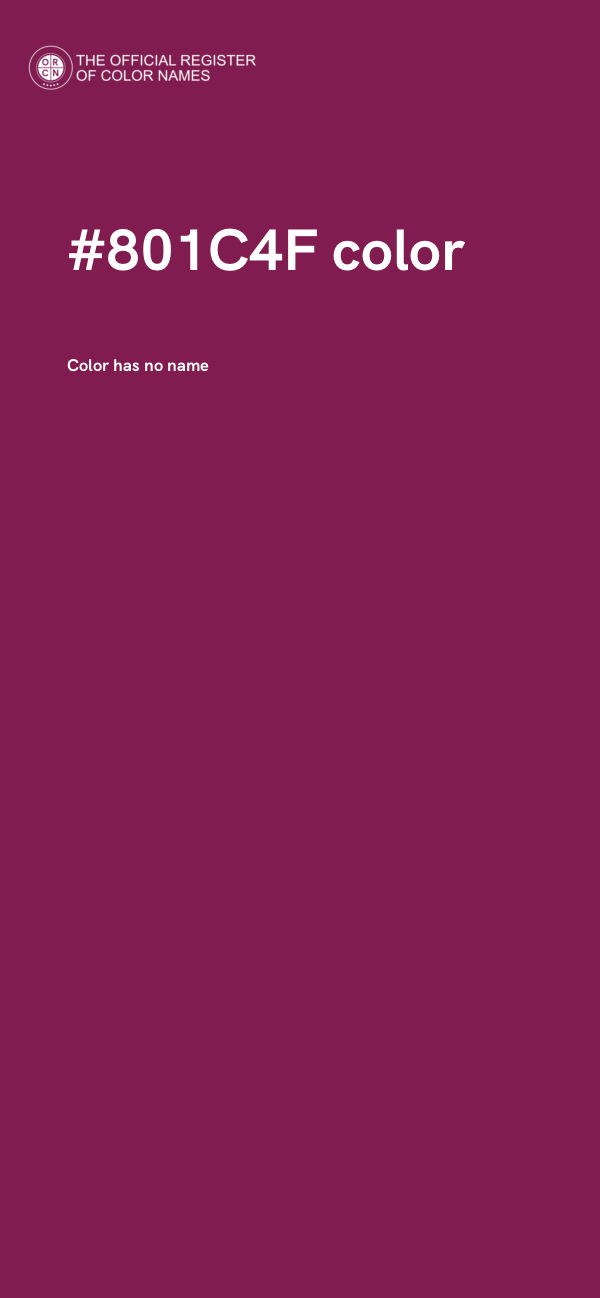 #801C4F color image