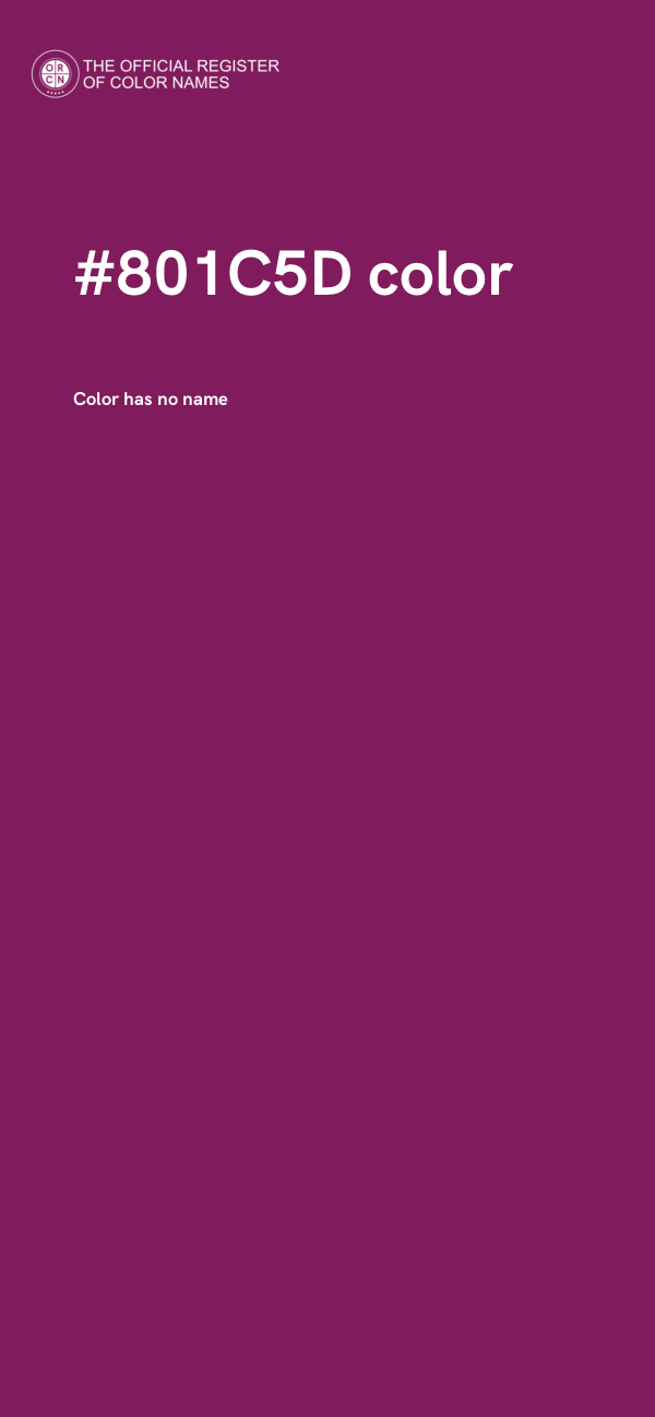 #801C5D color image
