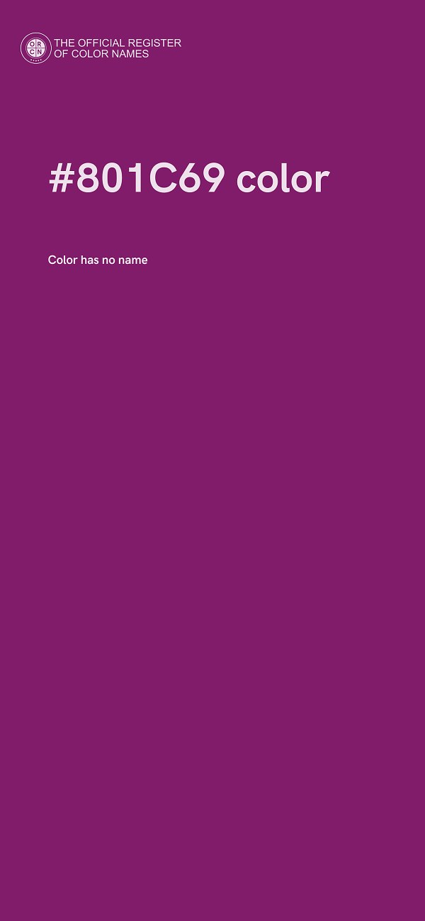 #801C69 color image