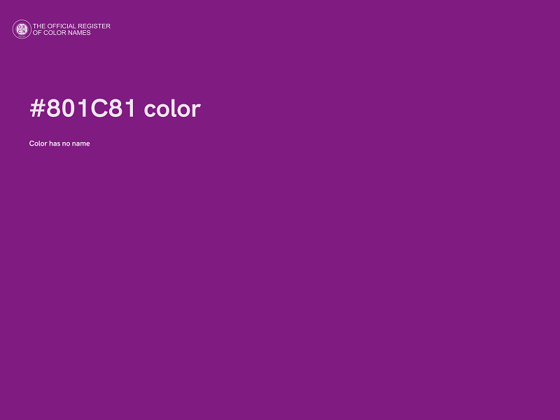 #801C81 color image