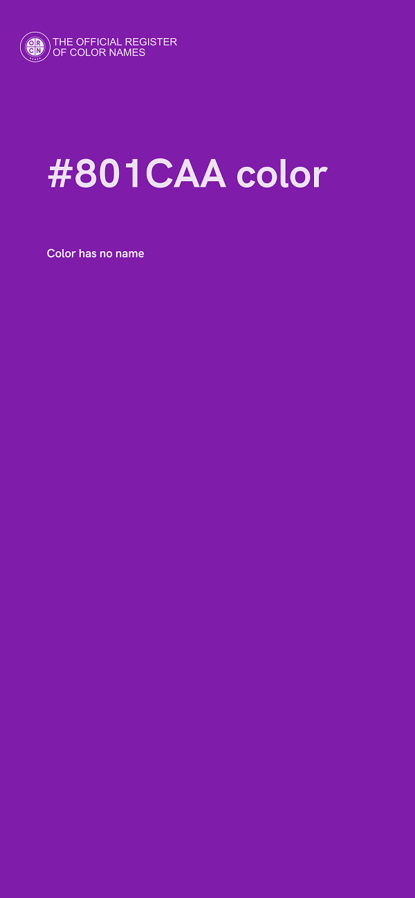#801CAA color image
