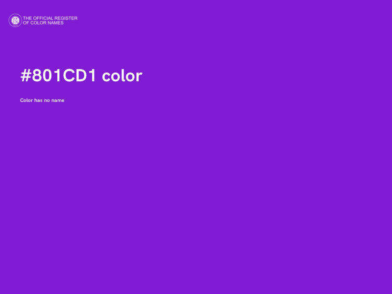 #801CD1 color image