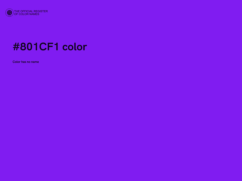 #801CF1 color image