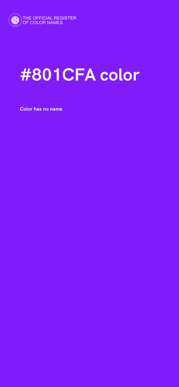 #801CFA color image