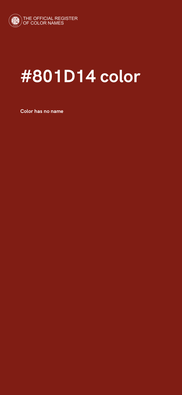 #801D14 color image
