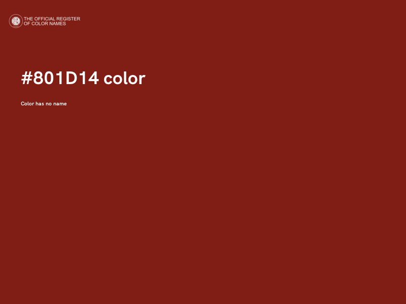 #801D14 color image