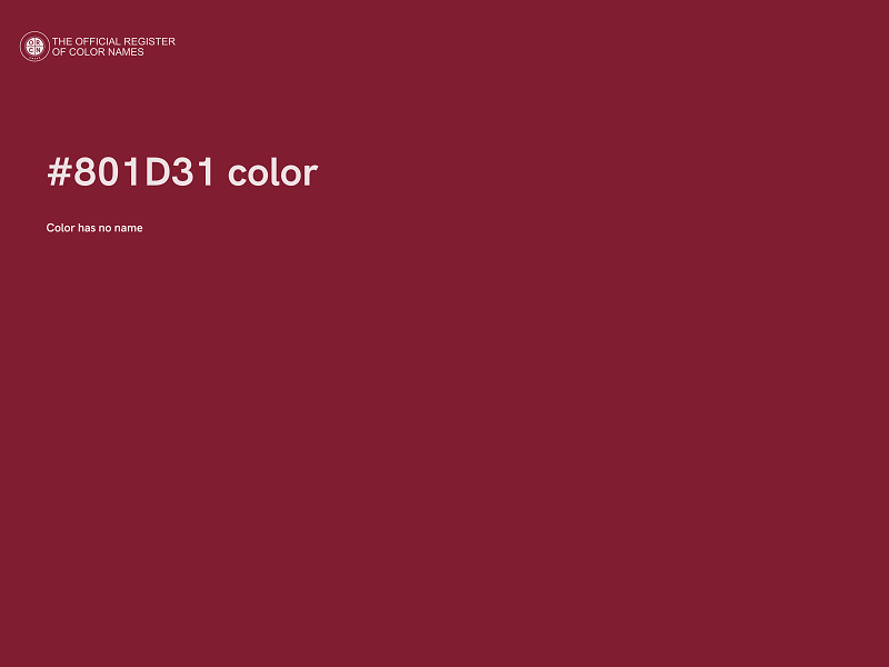 #801D31 color image