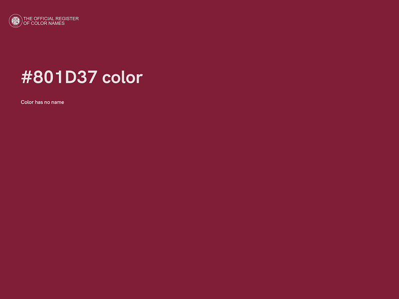 #801D37 color image