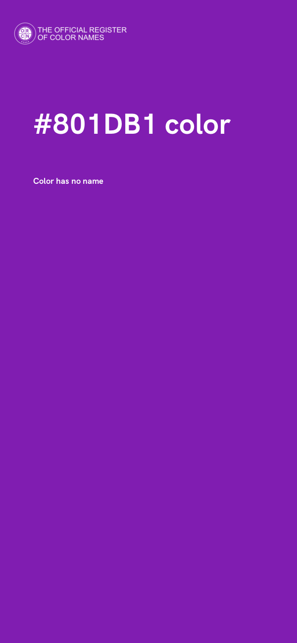 #801DB1 color image