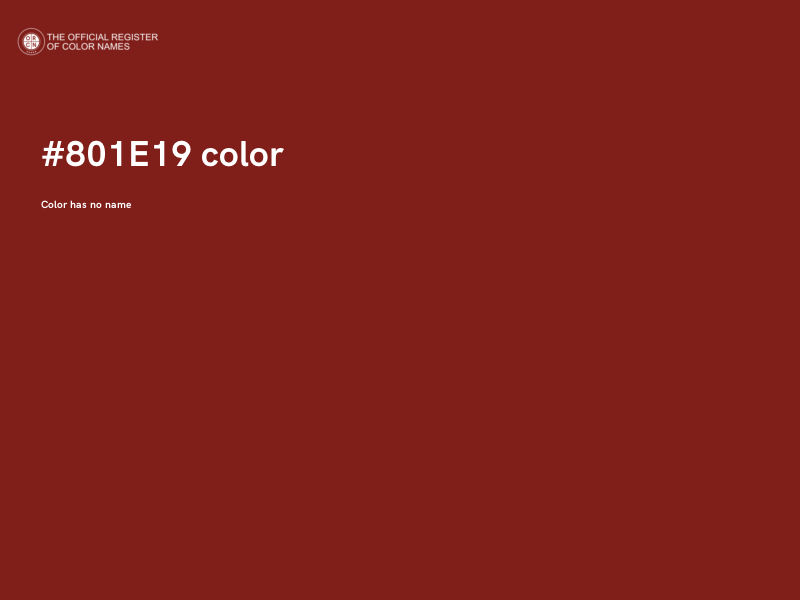 #801E19 color image