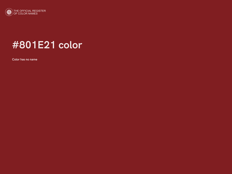 #801E21 color image
