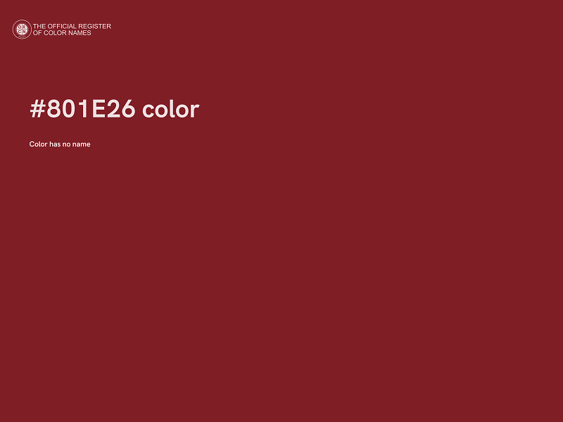 #801E26 color image