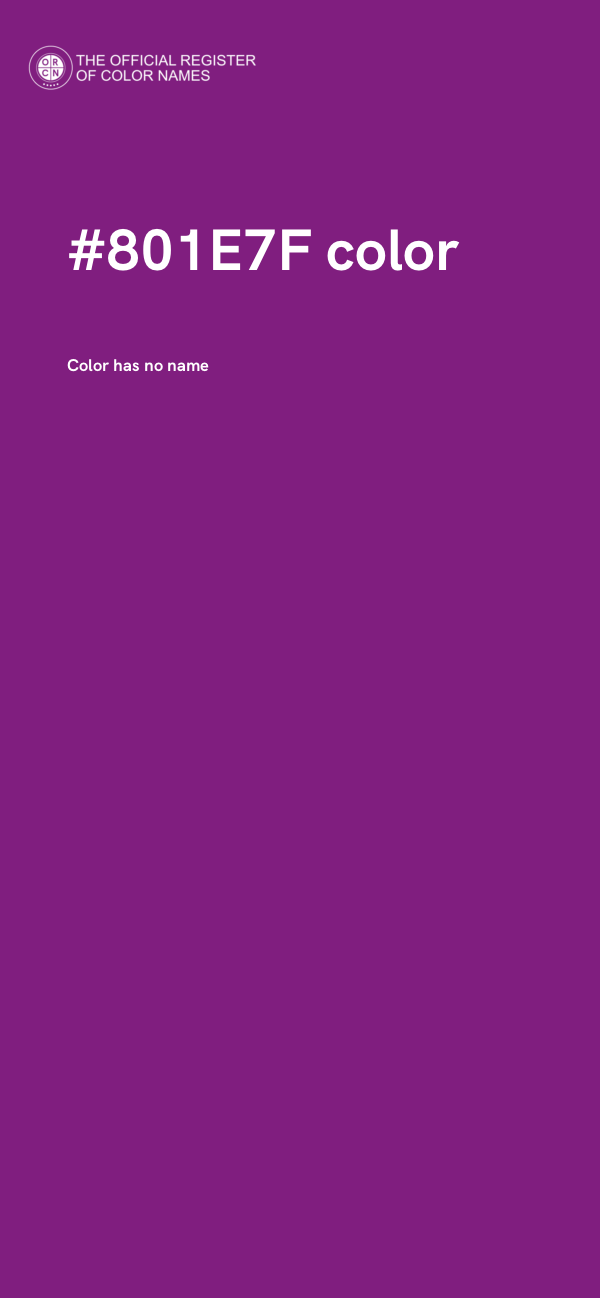 #801E7F color image