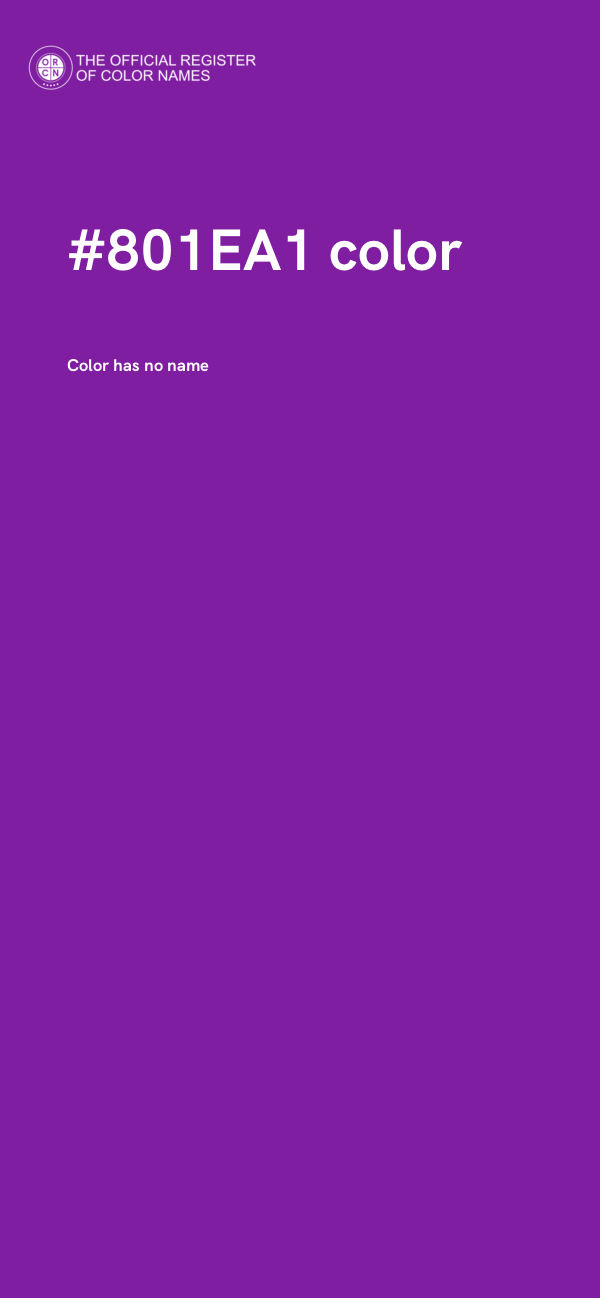 #801EA1 color image