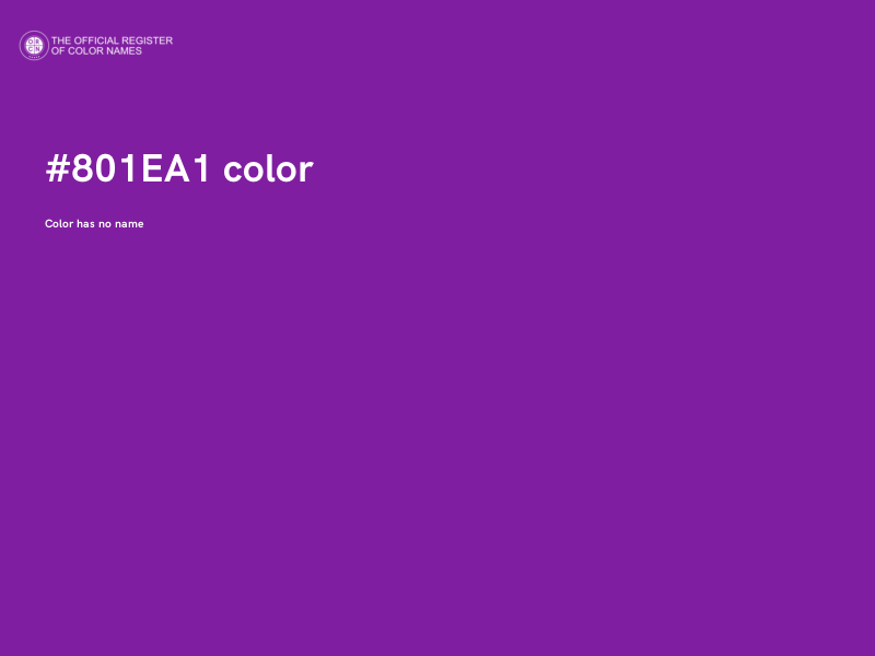 #801EA1 color image