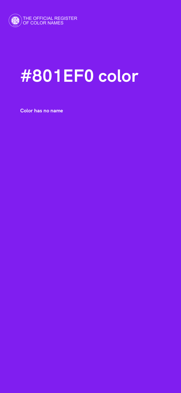 #801EF0 color image