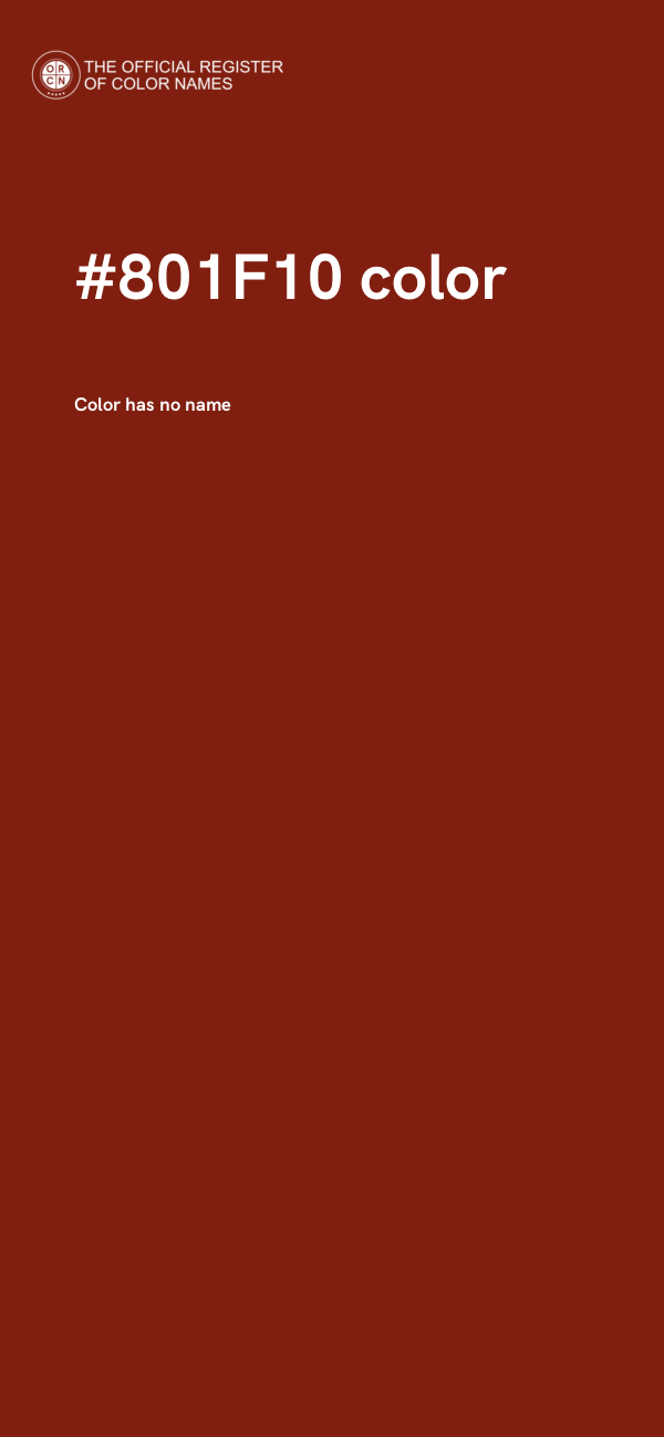 #801F10 color image