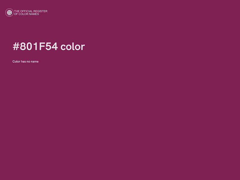 #801F54 color image