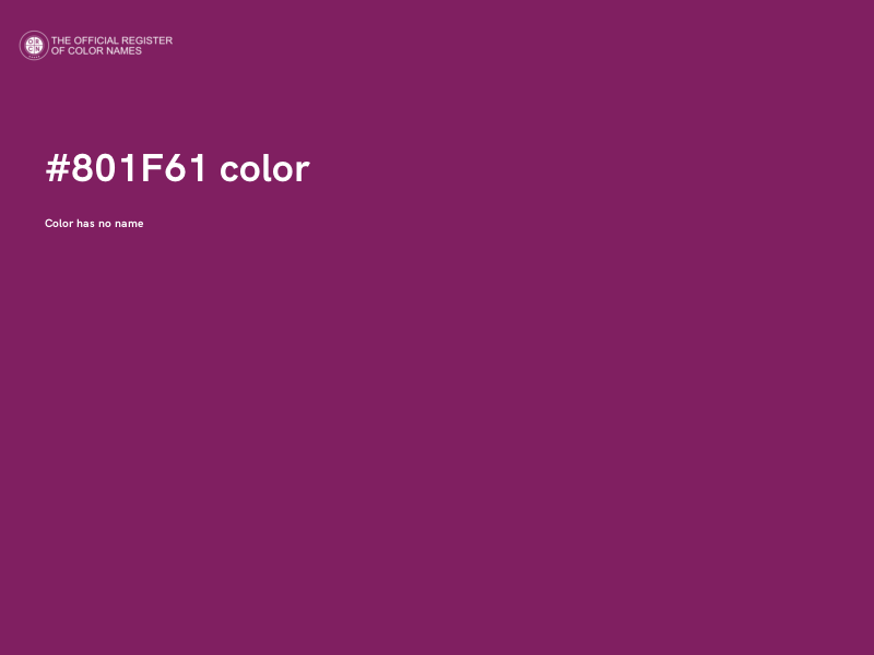 #801F61 color image
