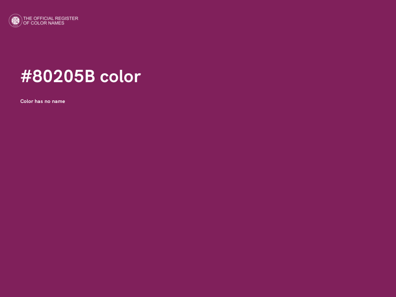 #80205B color image