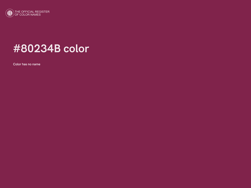 #80234B color image