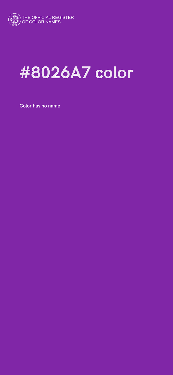 #8026A7 color image