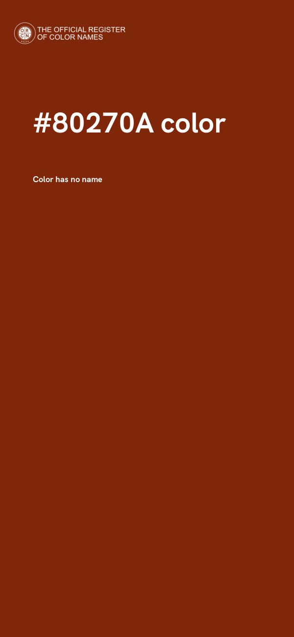 #80270A color image