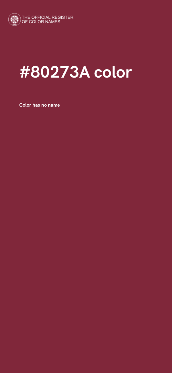 #80273A color image