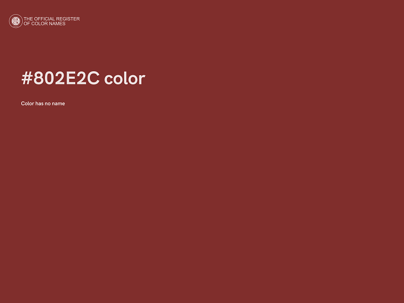 #802E2C color image