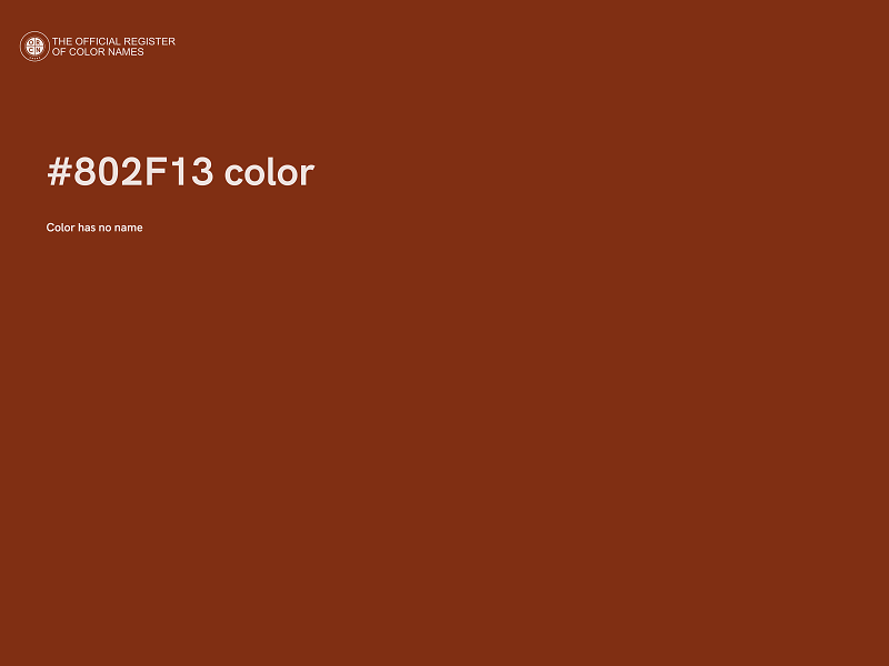 #802F13 color image