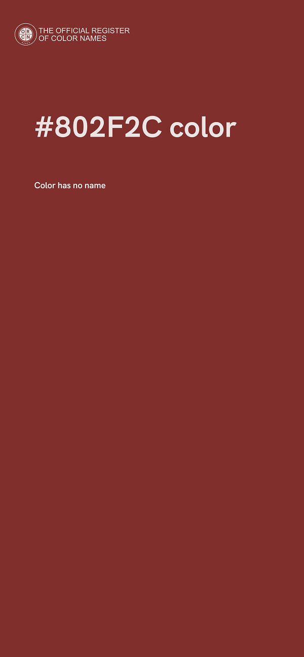 #802F2C color image