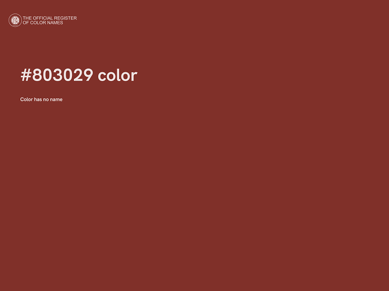 #803029 color image
