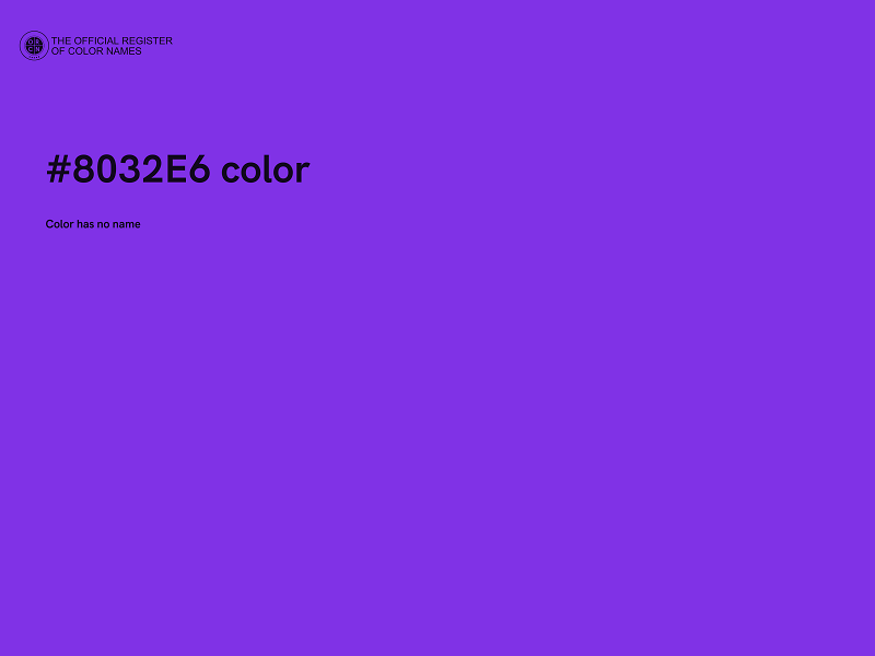#8032E6 color image