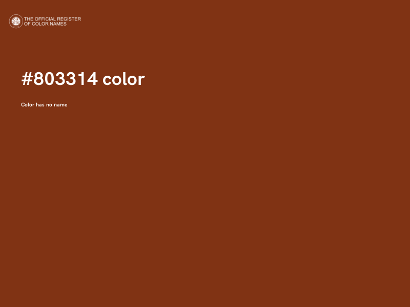 #803314 color image