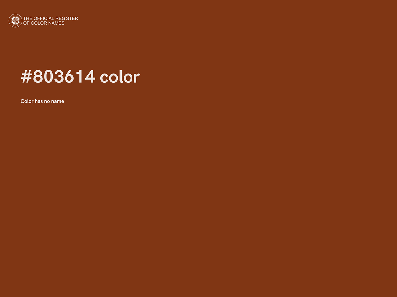 #803614 color image